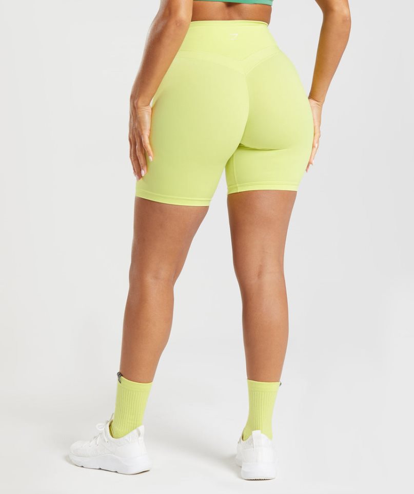 Women's Gymshark Whitney Cycling Shorts Yellow | NZ 2AEMWN